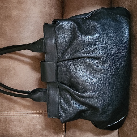 Valentina Italia Black Leather Handbag - Picture 5 of 7